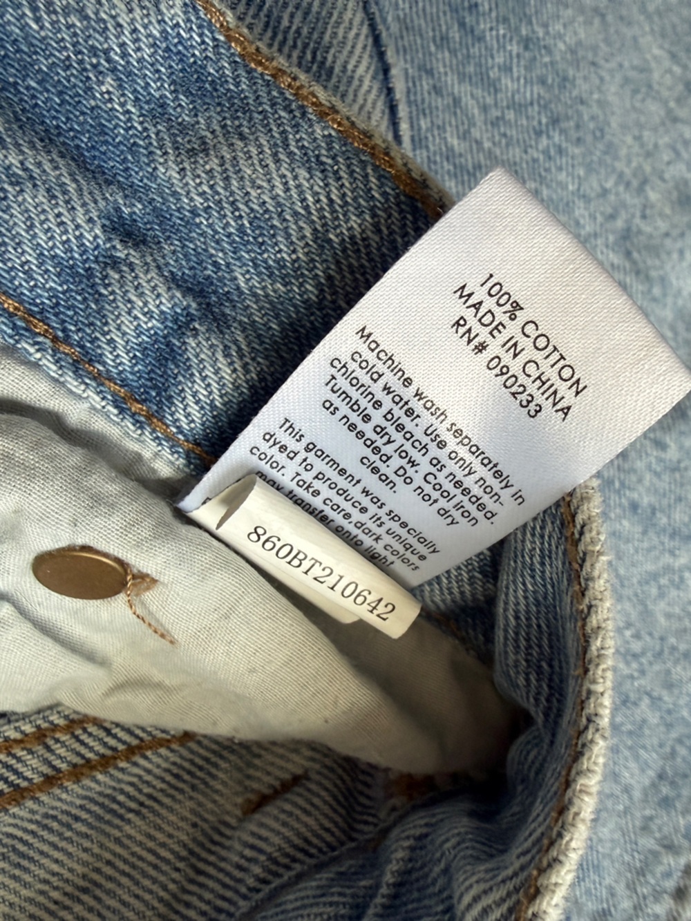 Pacsun Eco Two-Tone Blue Dad Jeans - Picture 8 of 9